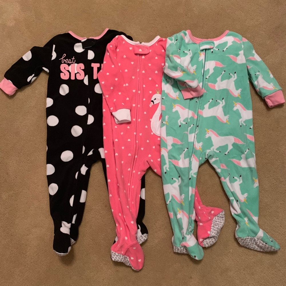 Sister, Swan, and Unicorn Footies